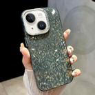 For iPhone 14 Mosaic Diamond Texture PC Hybrid TPU Phone Case(Green) - 1