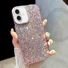 For iPhone 16 Mosaic Diamond Texture PC Hybrid TPU Phone Case(Pink) - 1