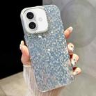 For iPhone 16 Plus Mosaic Diamond Texture PC Hybrid TPU Phone Case(Blue) - 1