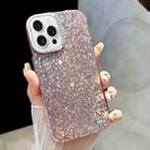 For iPhone 16 Pro Mosaic Diamond Texture PC Hybrid TPU Phone Case(Pink) - 1