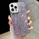 For iPhone 16 Pro Mosaic Diamond Texture PC Hybrid TPU Phone Case(Purple) - 1