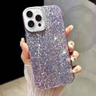 For iPhone 16 Pro Max Mosaic Diamond Texture PC Hybrid TPU Phone Case(Purple) - 1