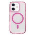 For iPhone 12 Frosted MagSafe PC Phone Case(Rose Red) - 1