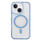 For iPhone 15 Frosted MagSafe PC Phone Case(Blue) - 1