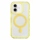 For iPhone 16 Frosted MagSafe PC Phone Case(Yellow) - 1