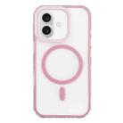 For iPhone 16 Frosted MagSafe PC Phone Case(Pink) - 1