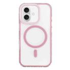 For iPhone 16 Plus Frosted MagSafe PC Phone Case(Pink) - 1