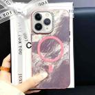 For iPhone 11 Pro Max Tinfoil Texture MagSafe PC Phone Case(Pink) - 1