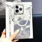 For iPhone 12 Pro Tinfoil Texture MagSafe PC Phone Case(Silver) - 1