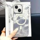 For iPhone 13 Tinfoil Texture MagSafe PC Phone Case(Silver) - 1