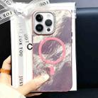 For iPhone 13 Pro Tinfoil Texture MagSafe PC Phone Case(Pink) - 1