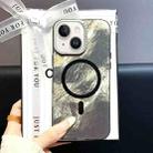 For iPhone 15 Tinfoil Texture MagSafe PC Phone Case(Black) - 1