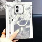 For iPhone 16 Plus Tinfoil Texture MagSafe PC Phone Case(Silver) - 1