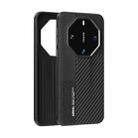 For Huawei Mate 60 RS Ultimate ABEEL 6D Micro Relief Phone Case(Carbon Fiber Black) - 1