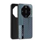 For Huawei Mate 60 RS Ultimate ABEEL 6D Micro Relief Phone Case(Carbon Fiber Blue) - 1