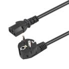 EU Plug Computer PC Power Cord 3 Pin Cable, Length:1.5m(Black) - 1