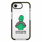For iPhone 7 / 8 / SE 2020 2022 Simple Illustration Pattern Full Coverage Phone Case(Green Dinosaur A) - 1
