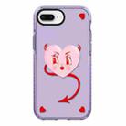 For iPhone 7 Plus / 8 Plus Simple Illustration Pattern Full Coverage Phone Case(Pink Heart) - 1