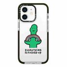 For iPhone 11 Simple Illustration Pattern Full Coverage Phone Case(Green Dinosaur A) - 1