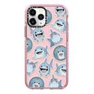 For iPhone 11 Pro Max Simple Illustration Pattern Full Coverage Phone Case(Smiling Shark B) - 1