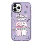 For iPhone 11 Pro Max Simple Illustration Pattern Full Coverage Phone Case(Rabbit B) - 1