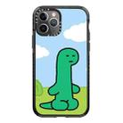 For iPhone 11 Pro Max Simple Illustration Pattern Full Coverage Phone Case(Green Dinosaur C) - 1