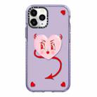 For iPhone 11 Pro Max Simple Illustration Pattern Full Coverage Phone Case(Pink Heart) - 1