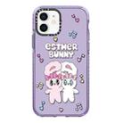 For iPhone 12 Simple Illustration Pattern Full Coverage Phone Case(Rabbit B) - 1