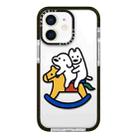 For iPhone 12 Simple Illustration Pattern Full Coverage Phone Case(Puppy C) - 1