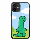 For iPhone 12 Simple Illustration Pattern Full Coverage Phone Case(Green Dinosaur C) - 1