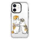 For iPhone 12 Simple Illustration Pattern Full Coverage Phone Case(Weight Loss Cat B) - 1