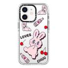 For iPhone 12 mini Simple Illustration Pattern Full Coverage Phone Case(Rabbit A) - 1