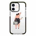 For iPhone 12 mini Simple Illustration Pattern Full Coverage Phone Case(Piglet) - 1