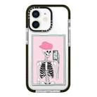 For iPhone 12 mini Simple Illustration Pattern Full Coverage Phone Case(Skull B) - 1