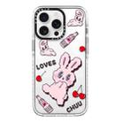 For iPhone 12 Pro Simple Illustration Pattern Full Coverage Phone Case(Rabbit A) - 1