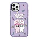 For iPhone 12 Pro Simple Illustration Pattern Full Coverage Phone Case(Rabbit B) - 1