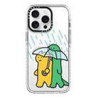 For iPhone 12 Pro Simple Illustration Pattern Full Coverage Phone Case(Green Dinosaur B) - 1