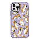 For iPhone 12 Pro Simple Illustration Pattern Full Coverage Phone Case(Weight Loss Cat C) - 1