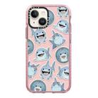 For iPhone 13 Simple Illustration Pattern Full Coverage Phone Case(Smiling Shark B) - 1