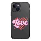 For iPhone 13 Simple Illustration Pattern Full Coverage Phone Case(Love Words B) - 1