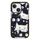 For iPhone 13 Simple Illustration Pattern Full Coverage Phone Case(Cat) - 1