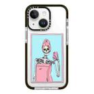 For iPhone 13 Simple Illustration Pattern Full Coverage Phone Case(Skull A) - 1