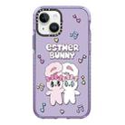 For iPhone 13 mini Simple Illustration Pattern Full Coverage Phone Case(Rabbit B) - 1