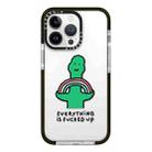 For iPhone 13 Pro Simple Illustration Pattern Full Coverage Phone Case(Green Dinosaur A) - 1