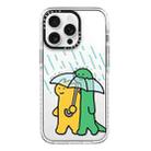 For iPhone 13 Pro Simple Illustration Pattern Full Coverage Phone Case(Green Dinosaur B) - 1