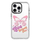 For iPhone 13 Pro Max Simple Illustration Pattern Full Coverage Phone Case(Love Words A) - 1
