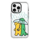 For iPhone 13 Pro Max Simple Illustration Pattern Full Coverage Phone Case(Green Dinosaur B) - 1