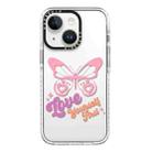 For iPhone 14 Simple Illustration Pattern Full Coverage Phone Case(Love Words A) - 1