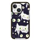 For iPhone 14 Simple Illustration Pattern Full Coverage Phone Case(Cat) - 1