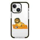 For iPhone 14 Simple Illustration Pattern Full Coverage Phone Case(Summer Lion) - 1